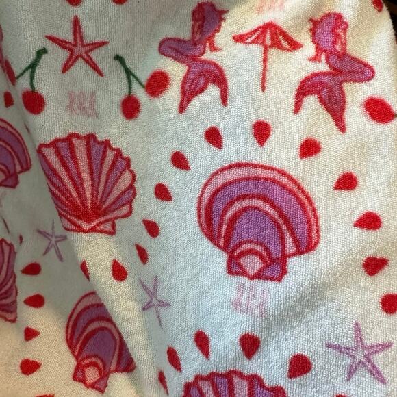 HILL HOUSE Home The Roxie Nap Dress In Mermaid Terry, Pink Seashell Print Large - Picture 8 of 8